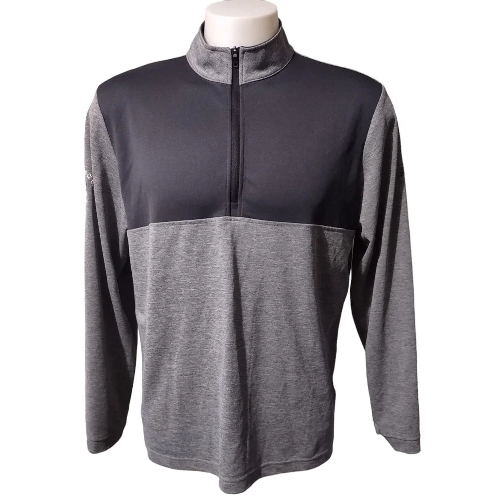 Adidas Pullover Golf Shirt L Men's Large Logo DLS‎ Christian Brothers Gray